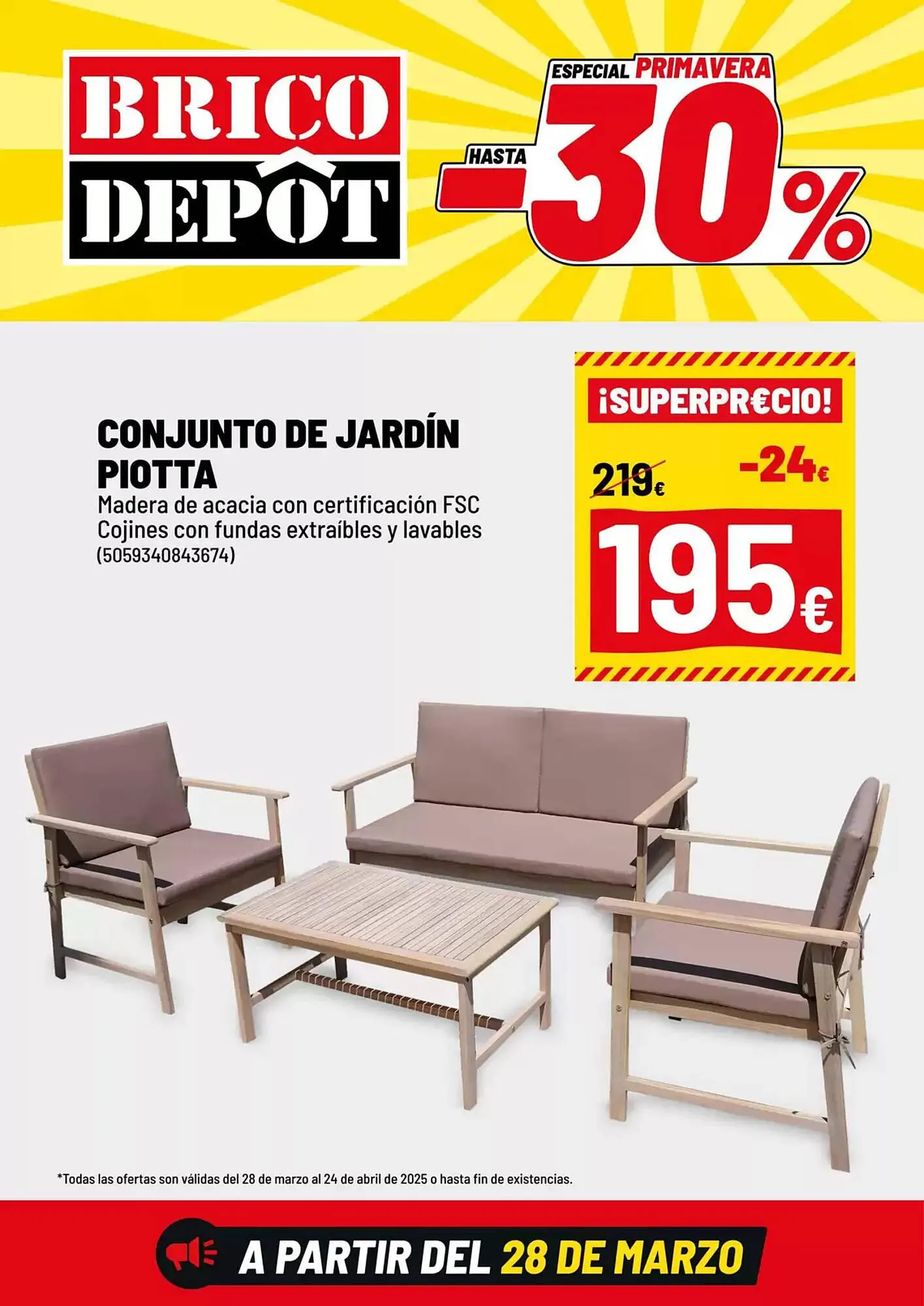 Catálogo de Folleto Brico Depôt 28 de marzo al 24 de abril 2025 - Página 1