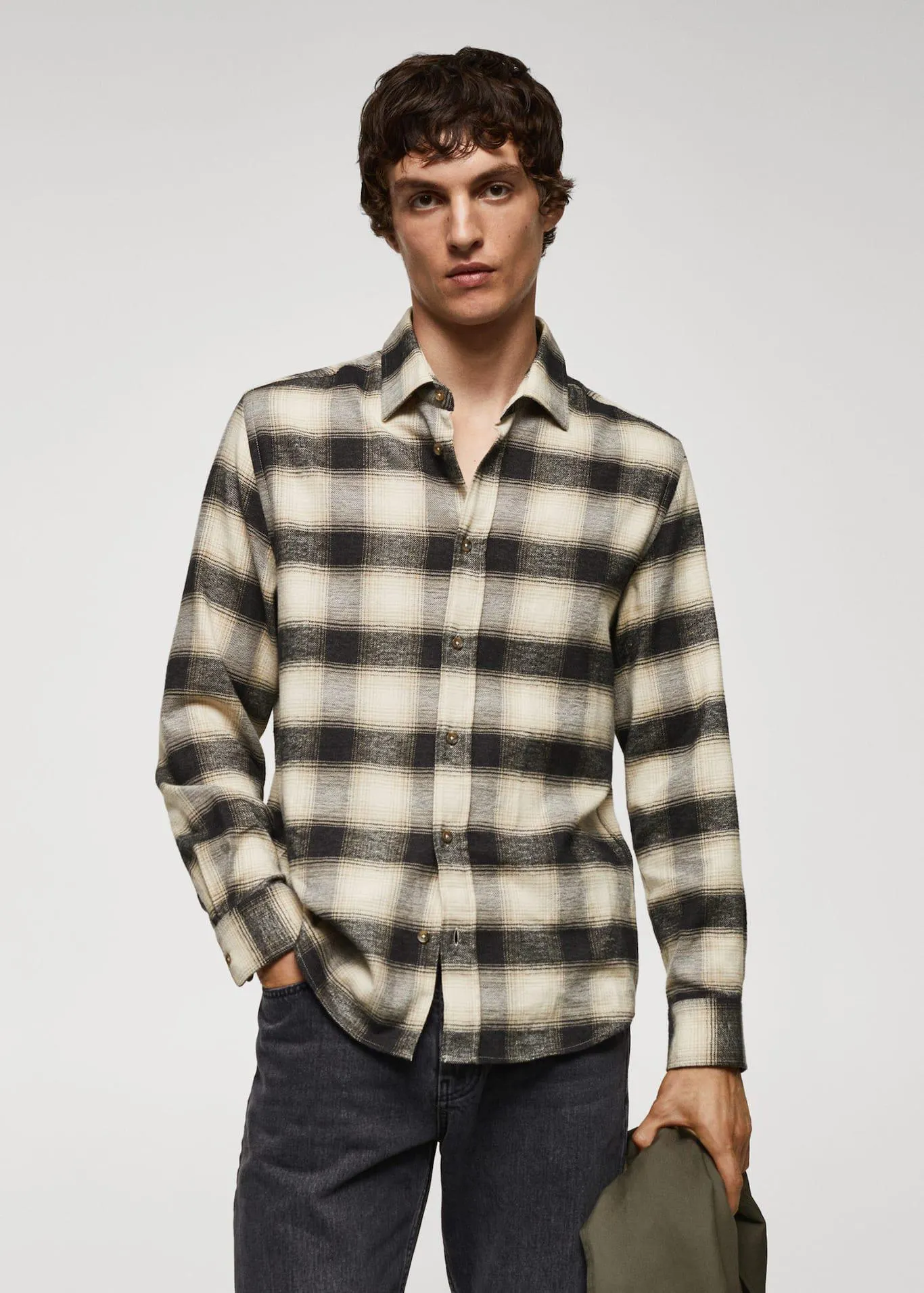 Kockás regular fit pamuting