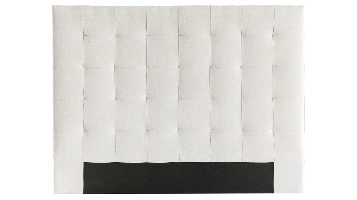Cabecero capitoné en tejido beige 140 cm HALCIONA