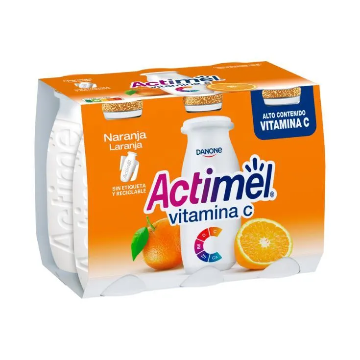 ACTIMEL NARANJA VITAMINA C ,6X100G DANONE