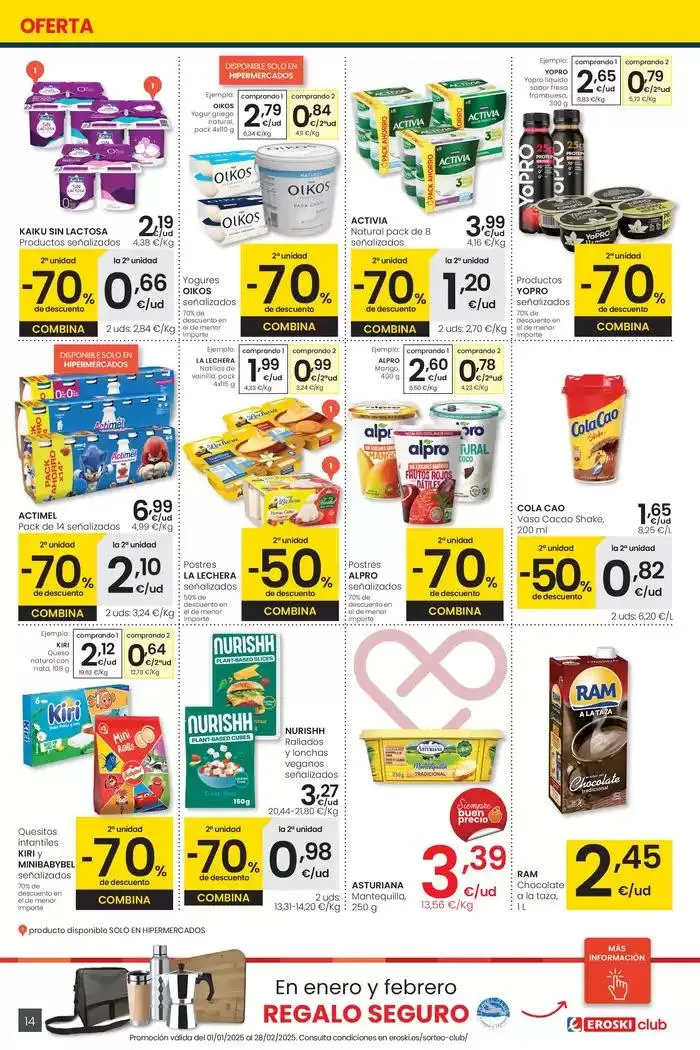 Catálogo de Más de 2000 productos, SIEMPRE A BUEN PRECIO HIPERMERCADOS EROSKI 4 de enero al 14 de enero 2025 - Página 14