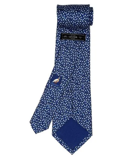 Corbata cerezas Azul/azul