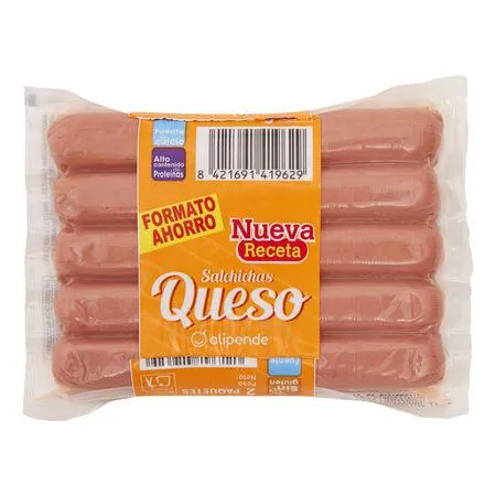 Salchicha con queso Alipende 200g pack 2 uds