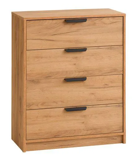 Cómoda JENSLEV 4 cajones roble