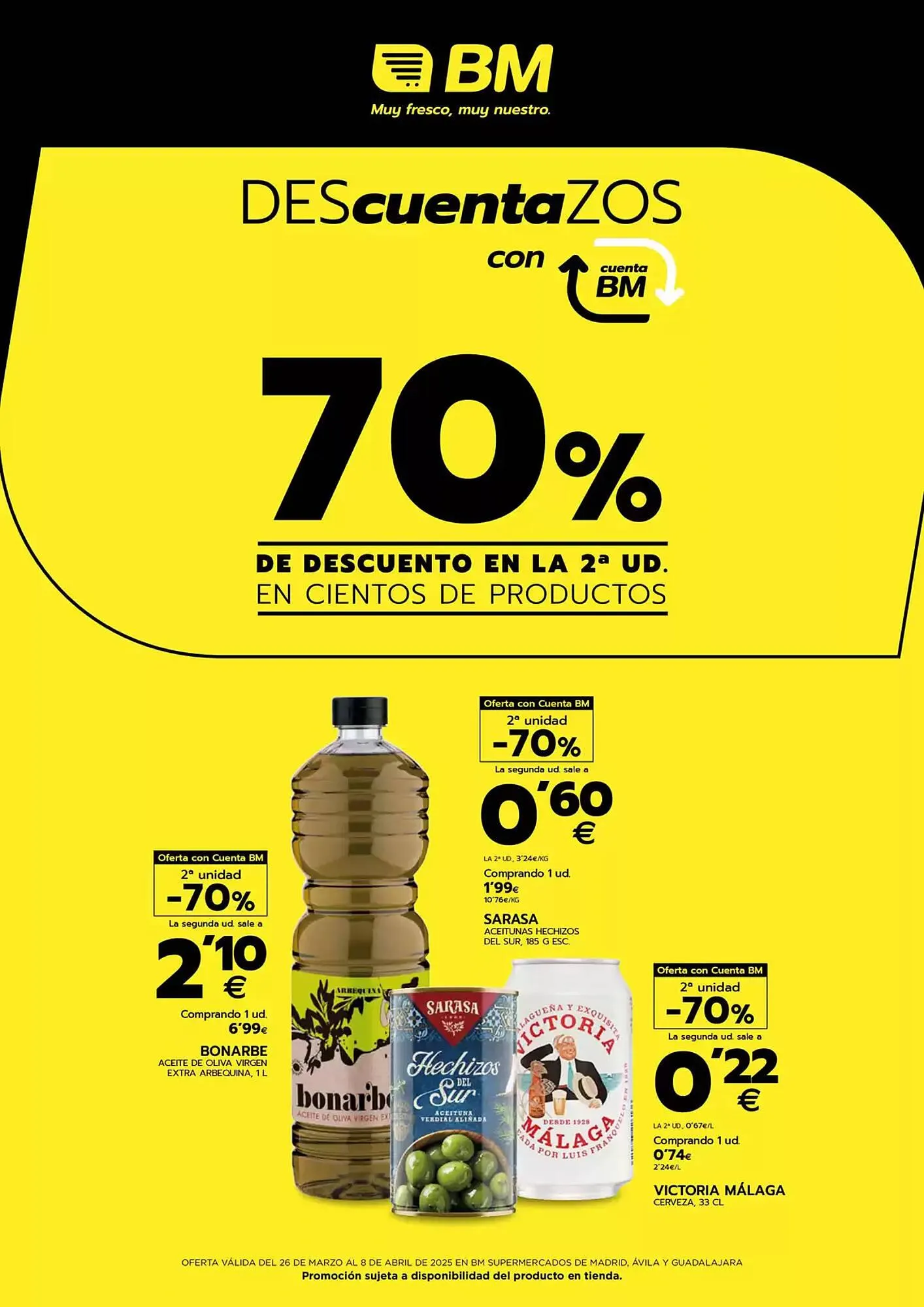 Catálogo de Folleto BM Supermercados 26 de marzo al 8 de abril 2025 - Página 1