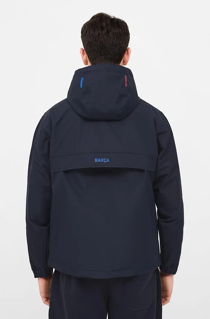 Chaqueta impermeable azul FC Barcelona