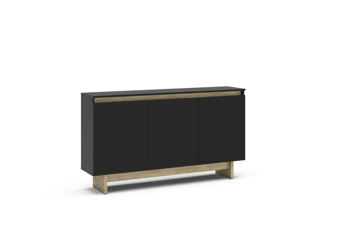 Aparador 3 Puertas LOS ANGELES Roble/Negro