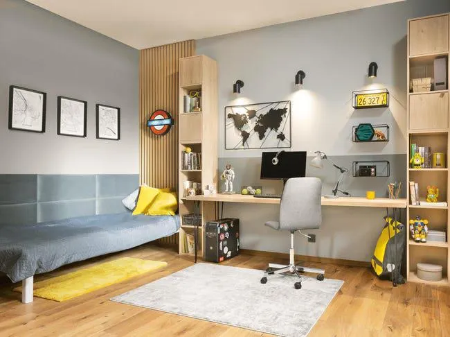 Flexo articulado INSPIRE Ennis E27 gris mate,con base metálica 55 cm alto