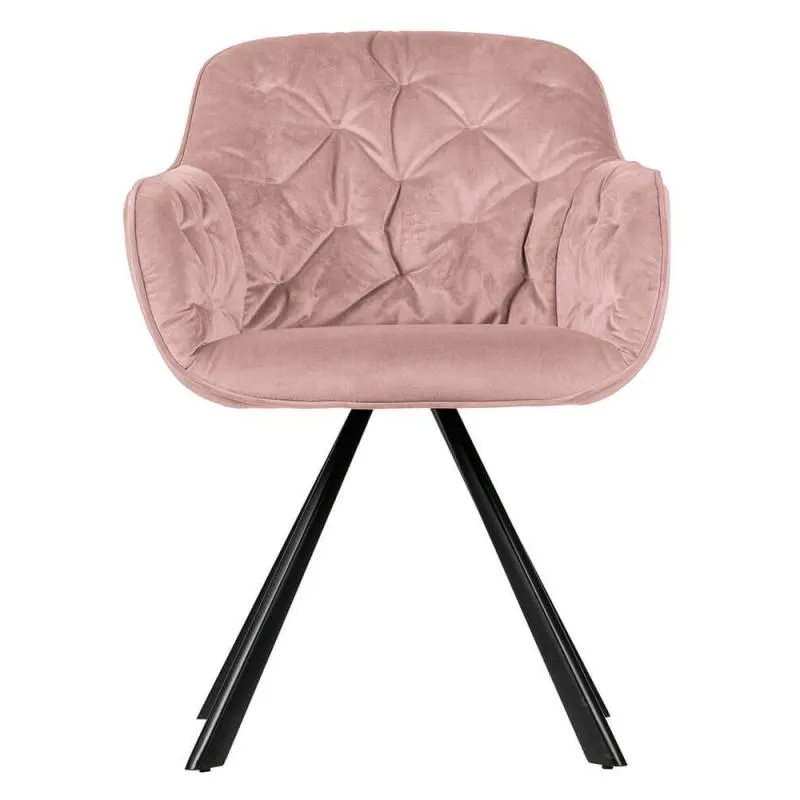 silla terciopelo rosa Elaine