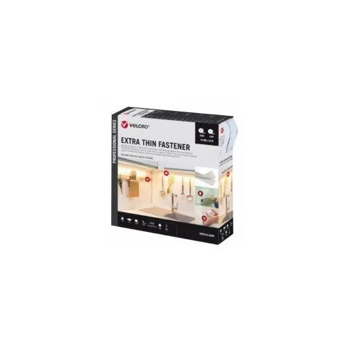 Cierre extra fino 20mmx 25mt blanco marca velcro® vel-ps20015
