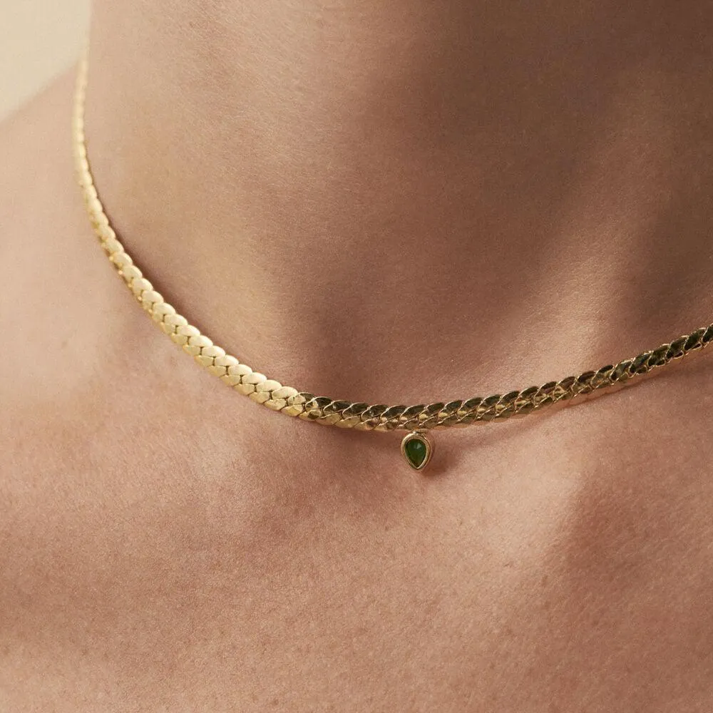 Collar corto NEITH - Verde / Dorado