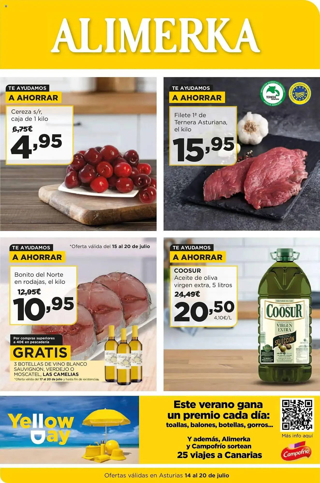 Catálogo de Folleto Alimerka 14 de julio al 20 de julio 2025 - Página 1