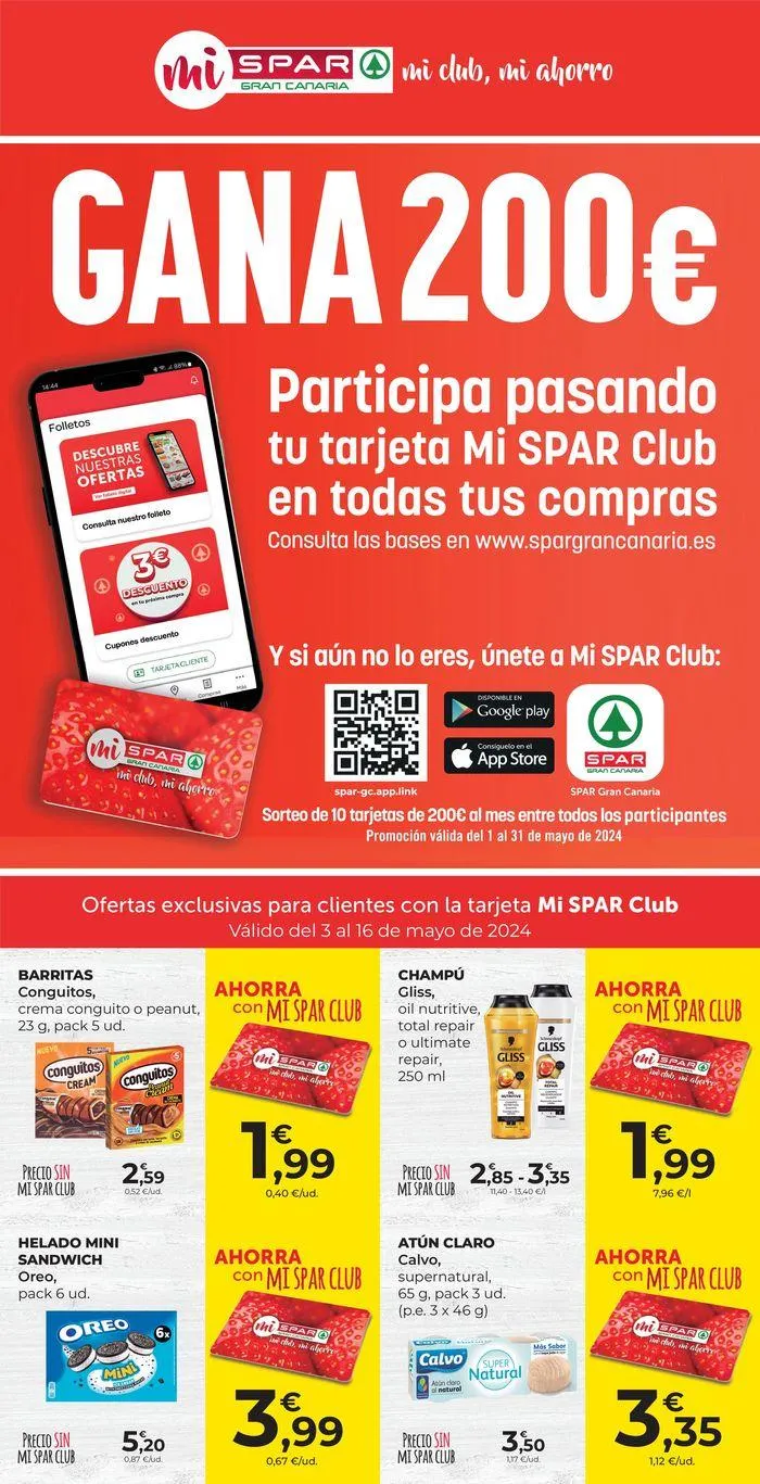 Catálogo de Folleto SPAR Gran Canaria 3 de mayo al 16 de mayo 2024 - Página 1