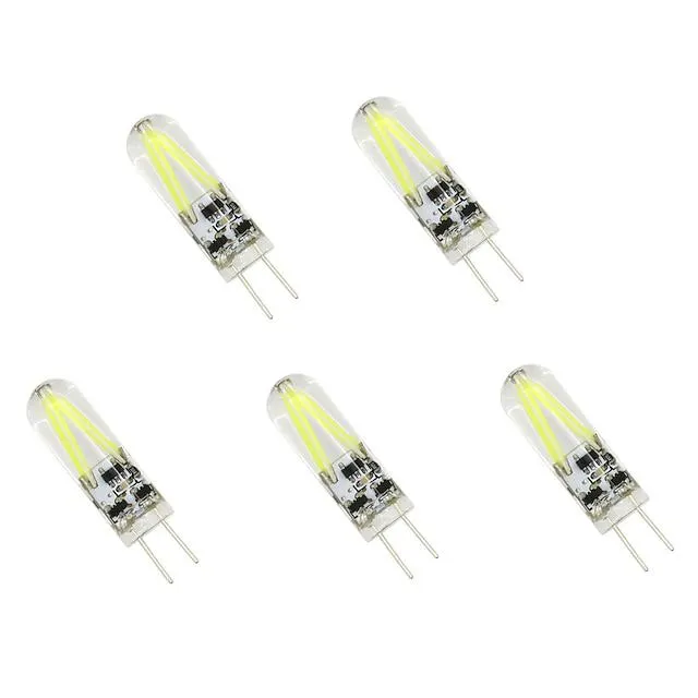 5 piezas 1.5 W Luces LED de Doble Pin 150 lm G4 T 2 Cuentas LED COB Decorativa Blanco Cálido Blanco Fresco / Cañas / CE