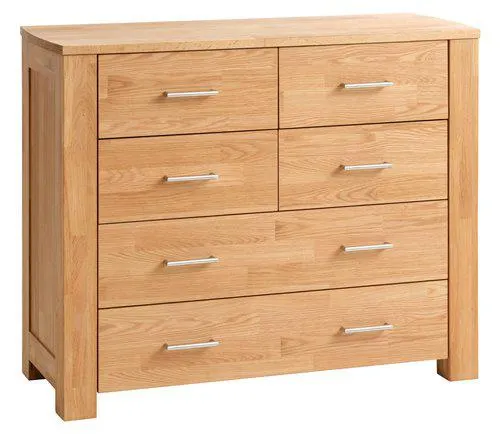Cómoda OLDE 6 cajones roble