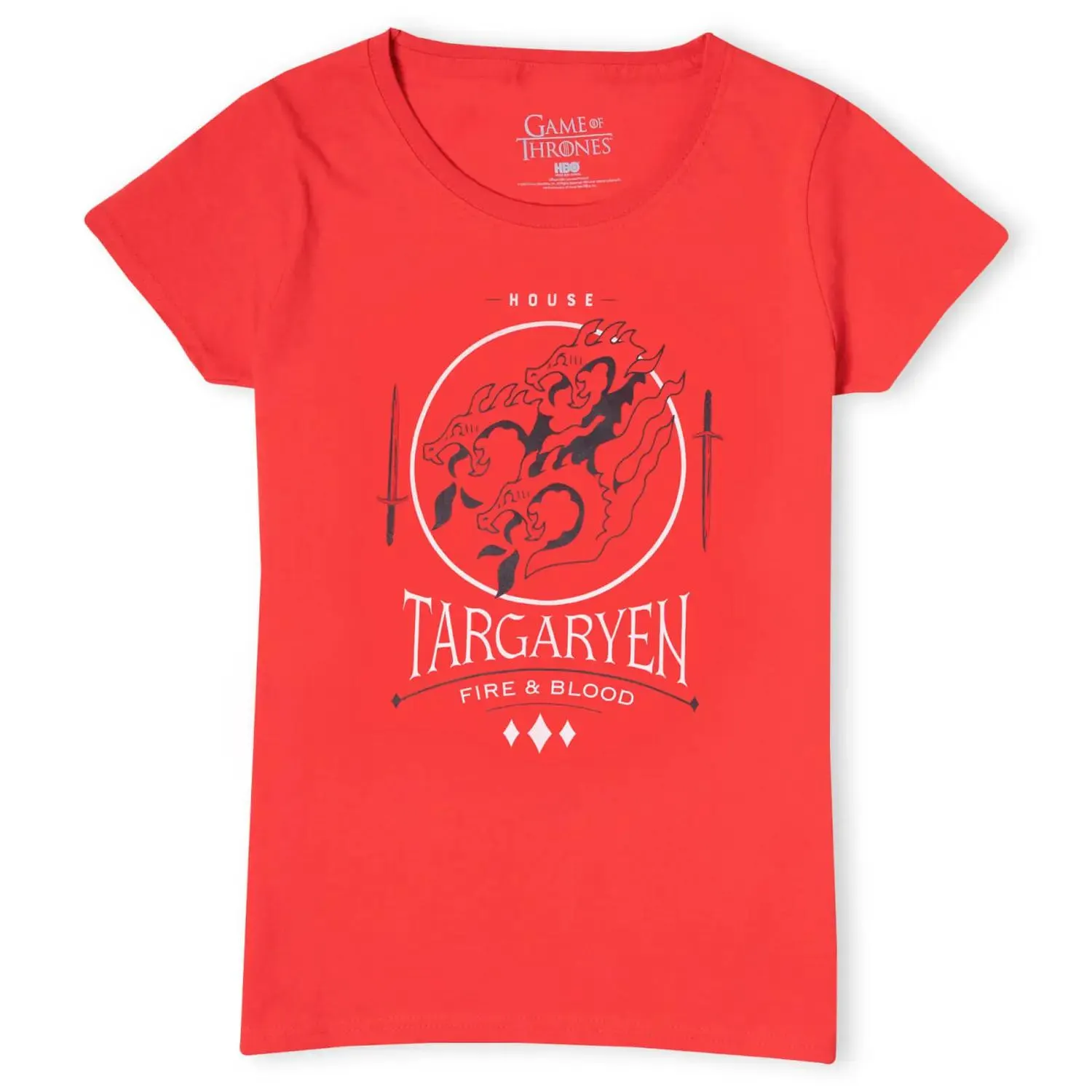 Camiseta de Juego de Tronos House Targaryen para mujer - Rojo