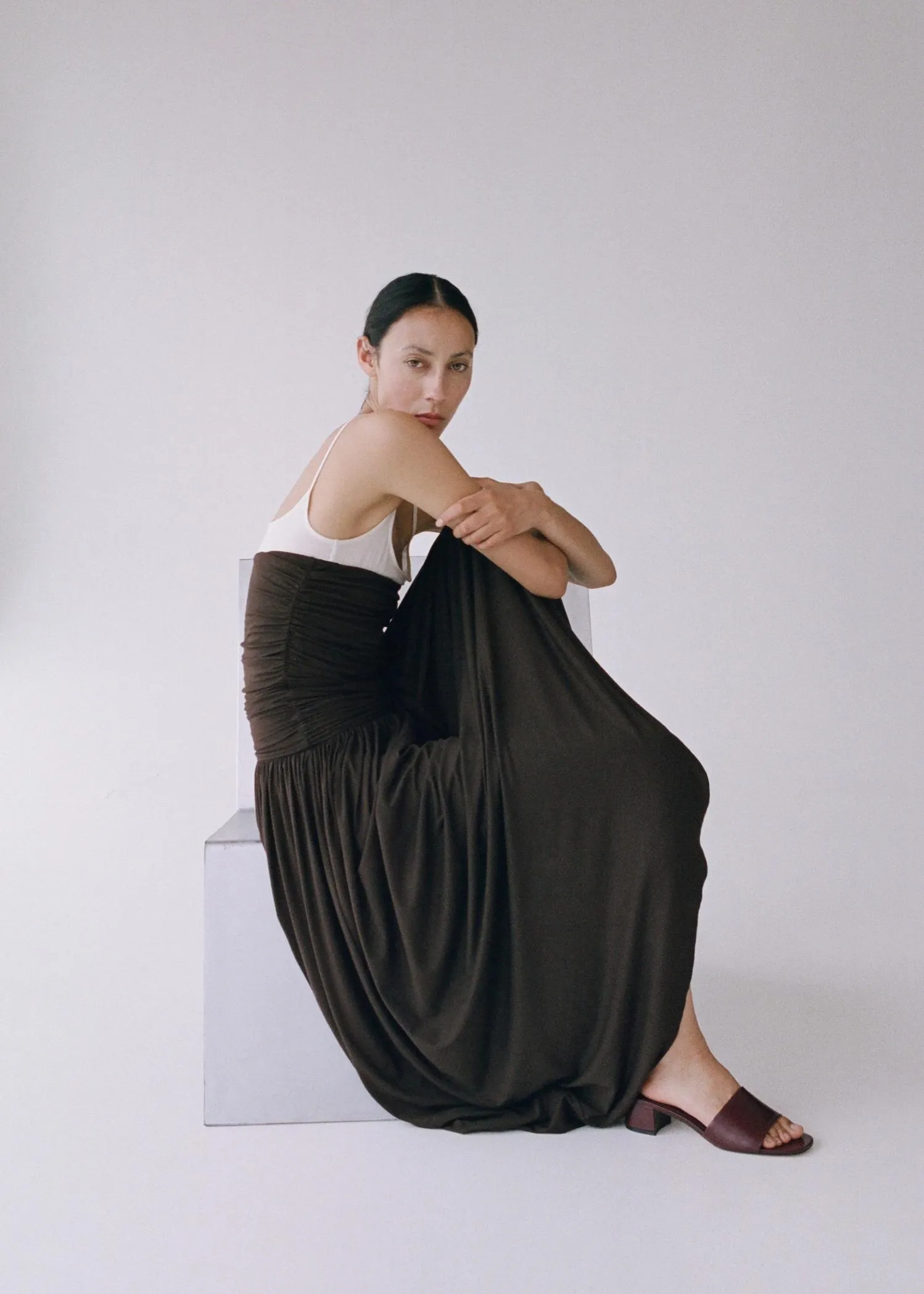 Sandalia tira tacón bloque