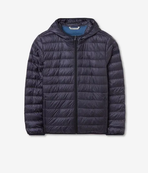 Plumífero de cashmere con capucha