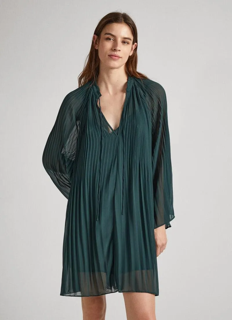 VESTIDO CORTO SEMITRANSPARENTE