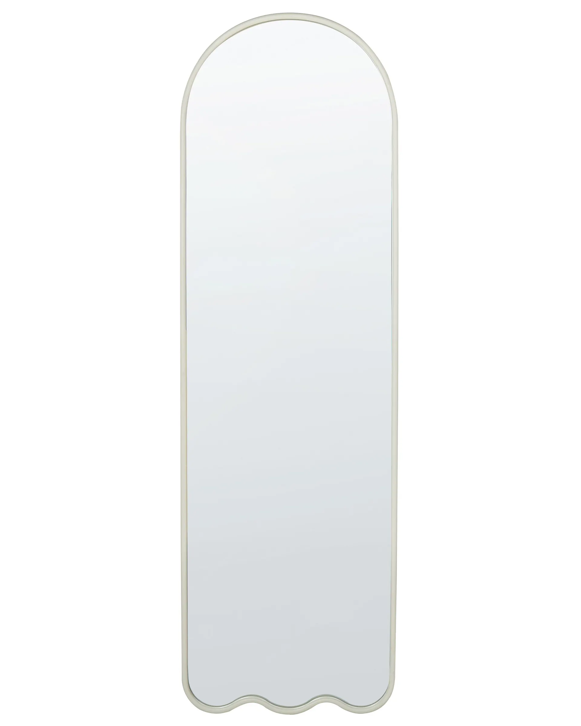 Espejo BUSSY 45 cm 145 cm Metal Blanco crema