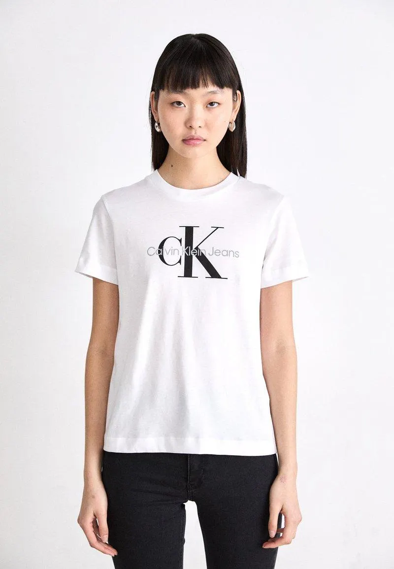 CORE MONOGRAM REGULAR - Camiseta estampada - bright white