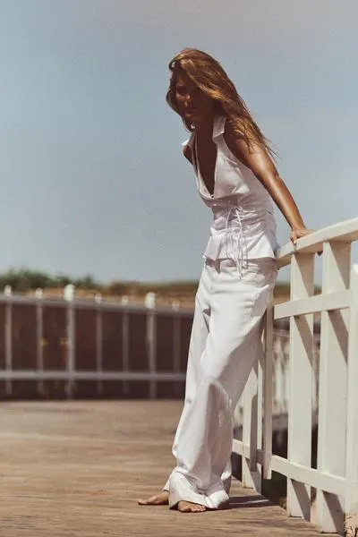 TOP GABARDINA HALTER