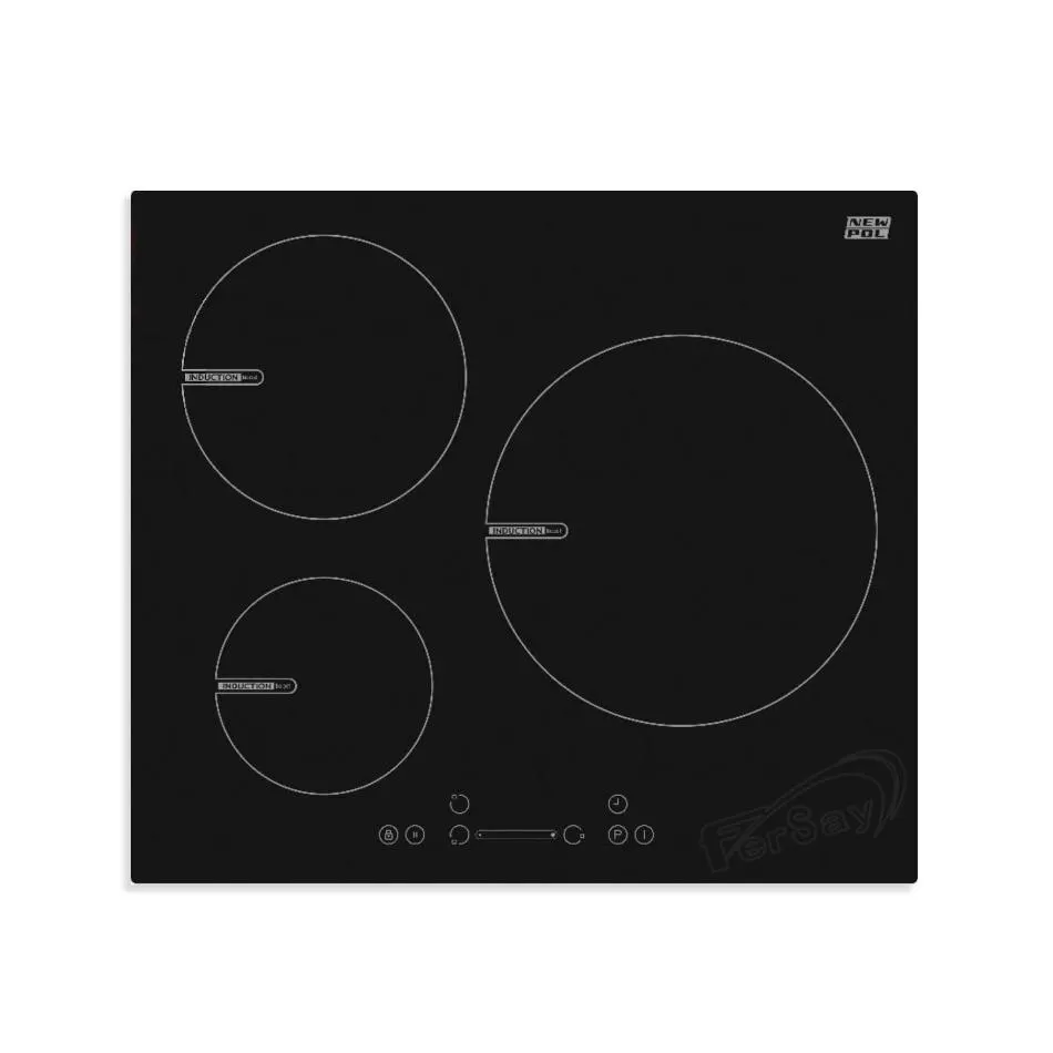 Vitrocerámica New Pol 3 focos inducción