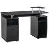 Mesa de ordenador con 2 cajones y estantes HOMCOM 120x55x85 cm negro