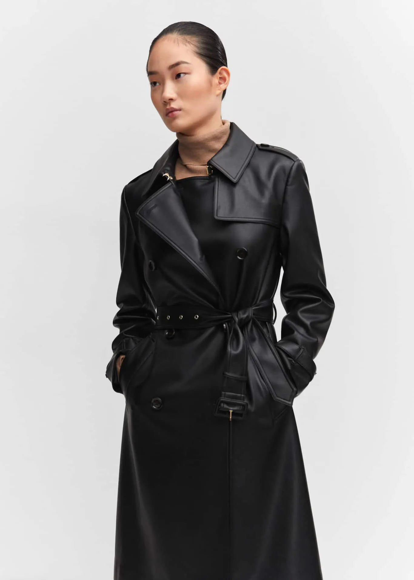 Imitatieleren trenchcoat
