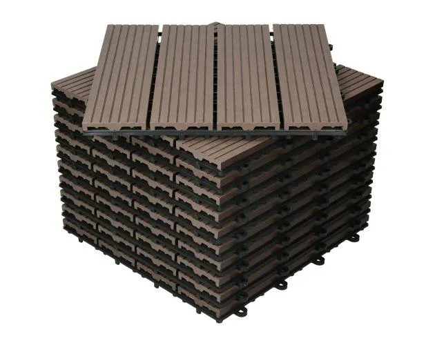 Baldosas de patio wpc de 11 piezas 30x30 cm ecd germany