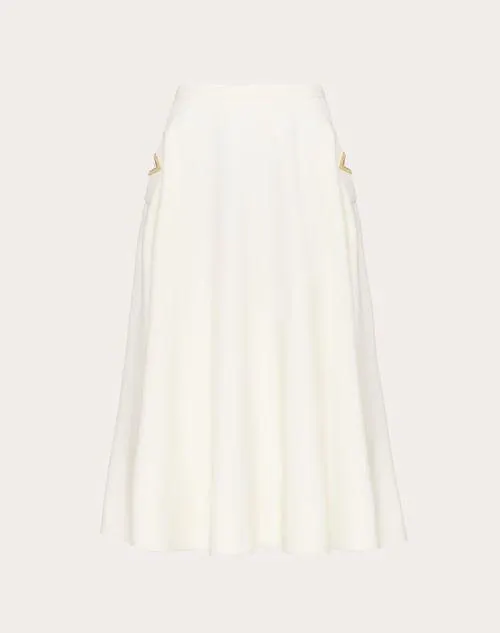 FALDA MIDI DE CREPE COUTURE