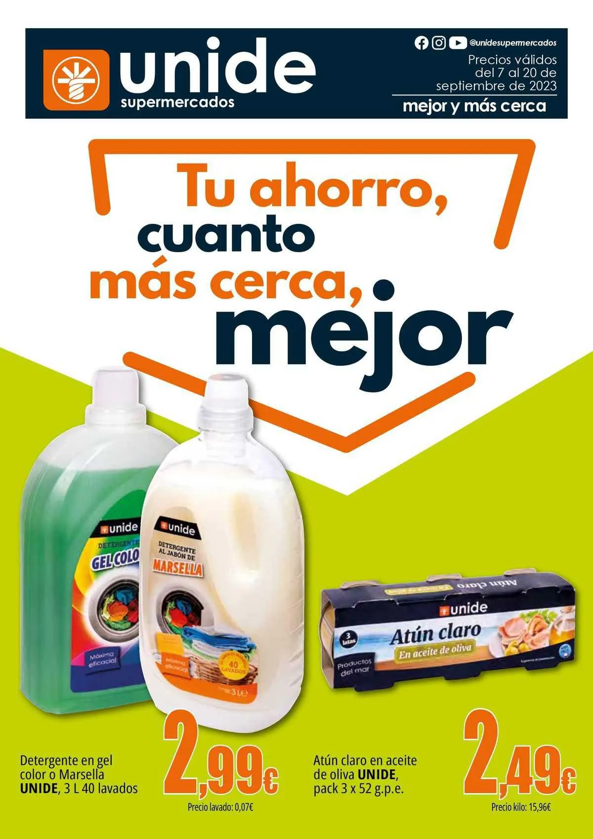 Catálogo de Unide Supermercados Folleto 7 de septiembre al 20 de septiembre 2023 - Página 1