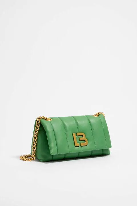 Bolso solapa S piel verde