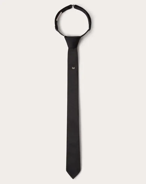 CORBATA VALENTIE DE LANA Y SEDA CON TACHUELA DE METAL, SOLO DISPONIBLE EN LÍNEA