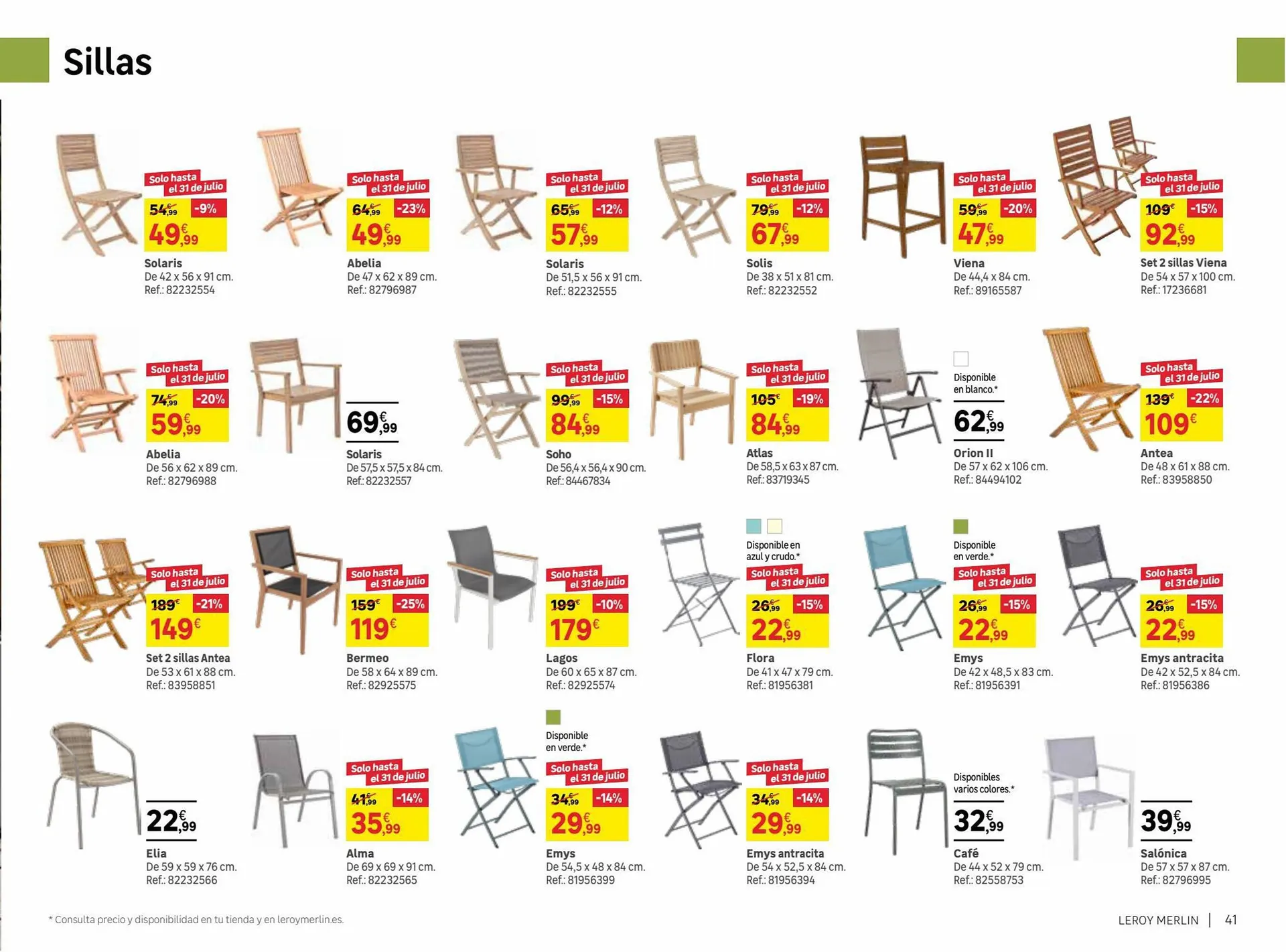 Catálogo de Folleto Leroy Merlin 9 de junio al 31 de julio 2023 - Página 41