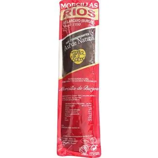 RIOS morcilla de arroz negra de Burgos sin gluten peso aproximado pieza 300 g