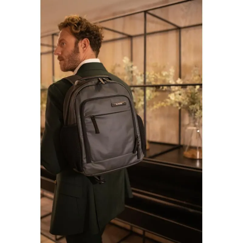 MOCHILA PORTAORDENADOR EL POTRO SPORT GRIS