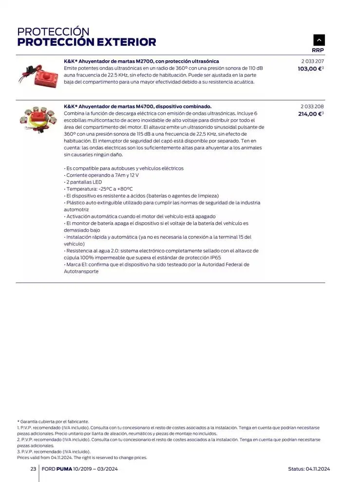 Catálogo de Ford de accesorios Ford Puma 13 de noviembre al 13 de noviembre 2025 - Página 23