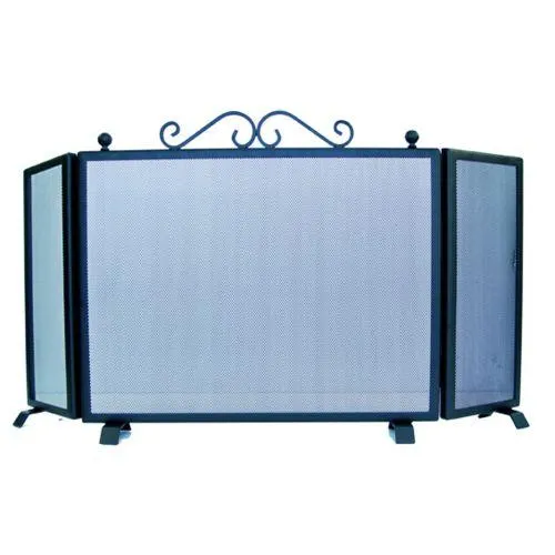 Salvachispas chimenea plegable 106x50cm hierro imex el zorro 10502-a