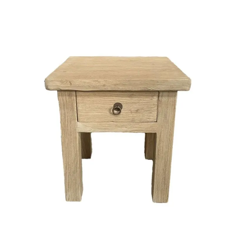 Bedside table 1 drawer elm wood, Palo Santo