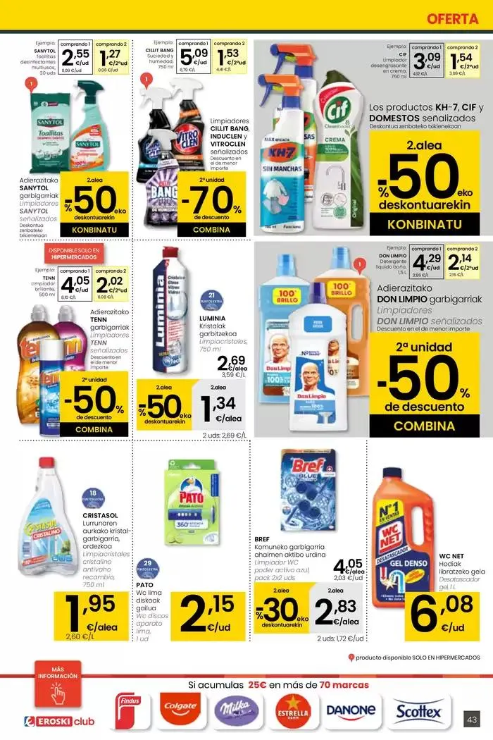 Catálogo de AUKERA OFERTA HIPERMERKATUAK EROSKI 10 de abril al 29 de abril 2025 - Página 43