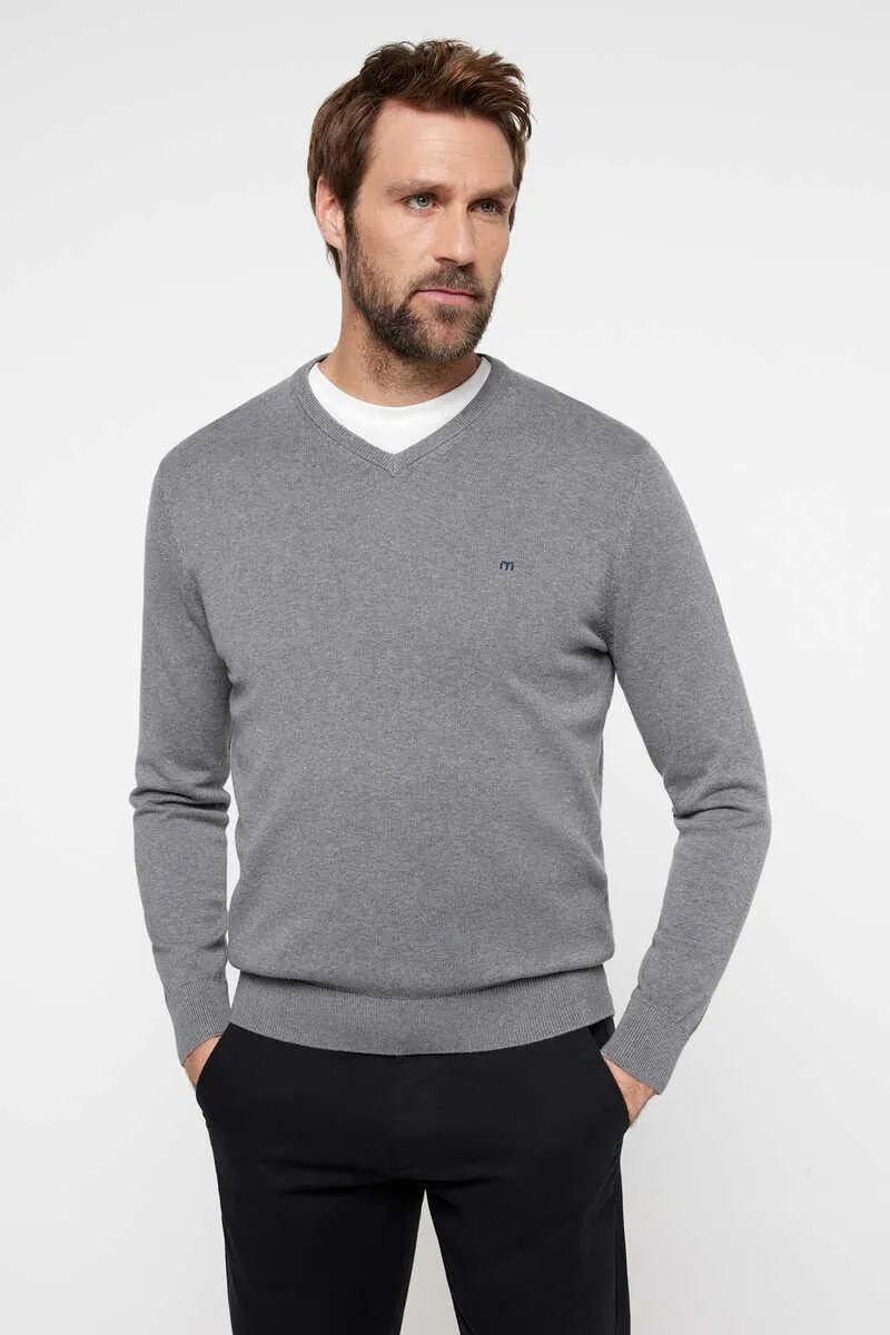 Jersey básico cuello pico