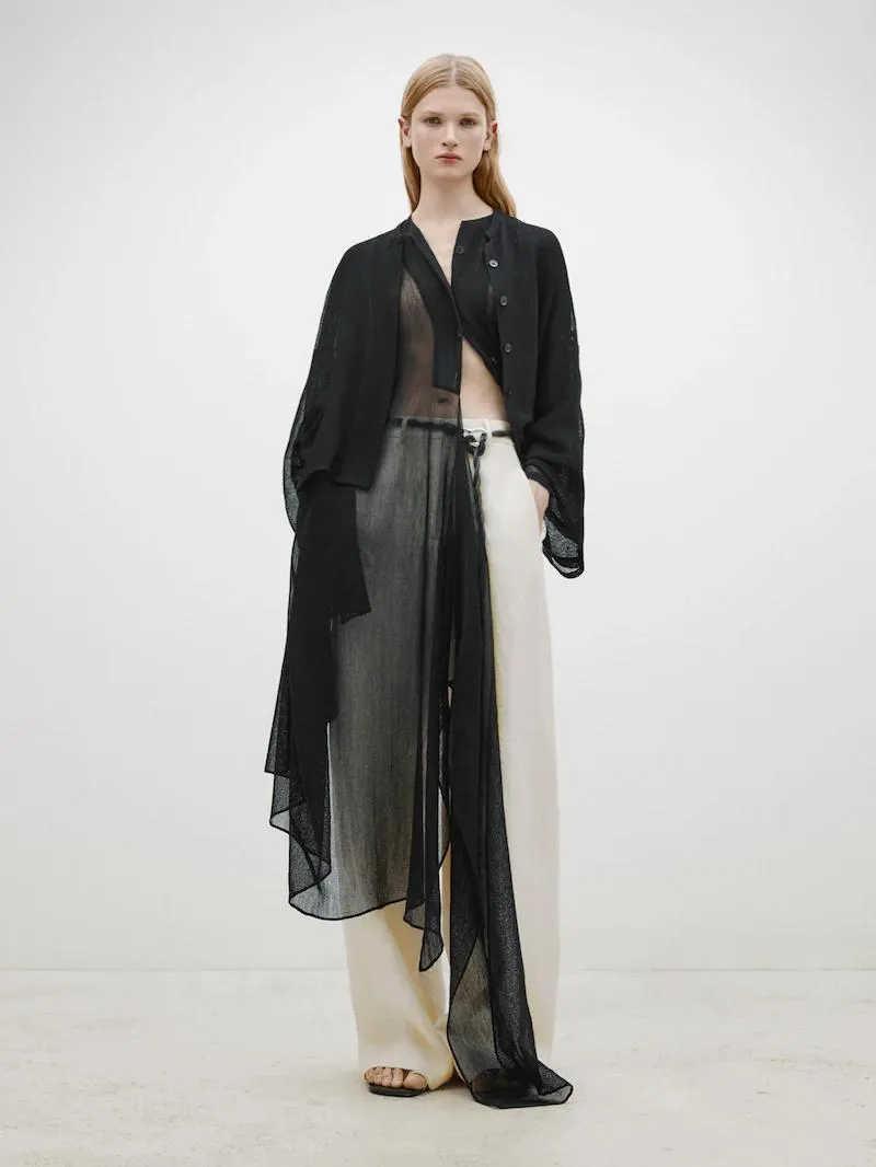 Pantalón traje lino corte recto - Limited Edition