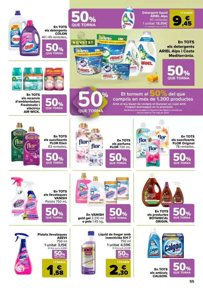 Catálogo de 50% QUE VUELVE + 3x2 10 de abril al 21 de abril 2025 - Página 55