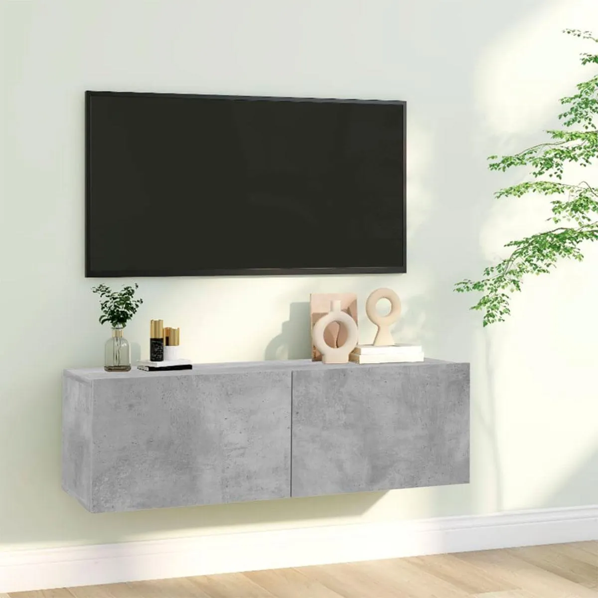 Mueble de TV Azyal flotante 2 puertas abatibles 30x100x30 cm