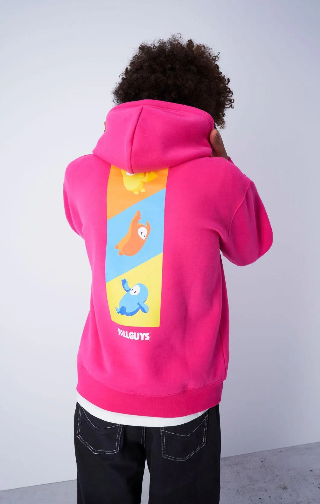 Dark Pink Sudadera con capucha Champion x Fall Guys