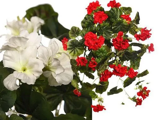 Geranio de colgar artificial