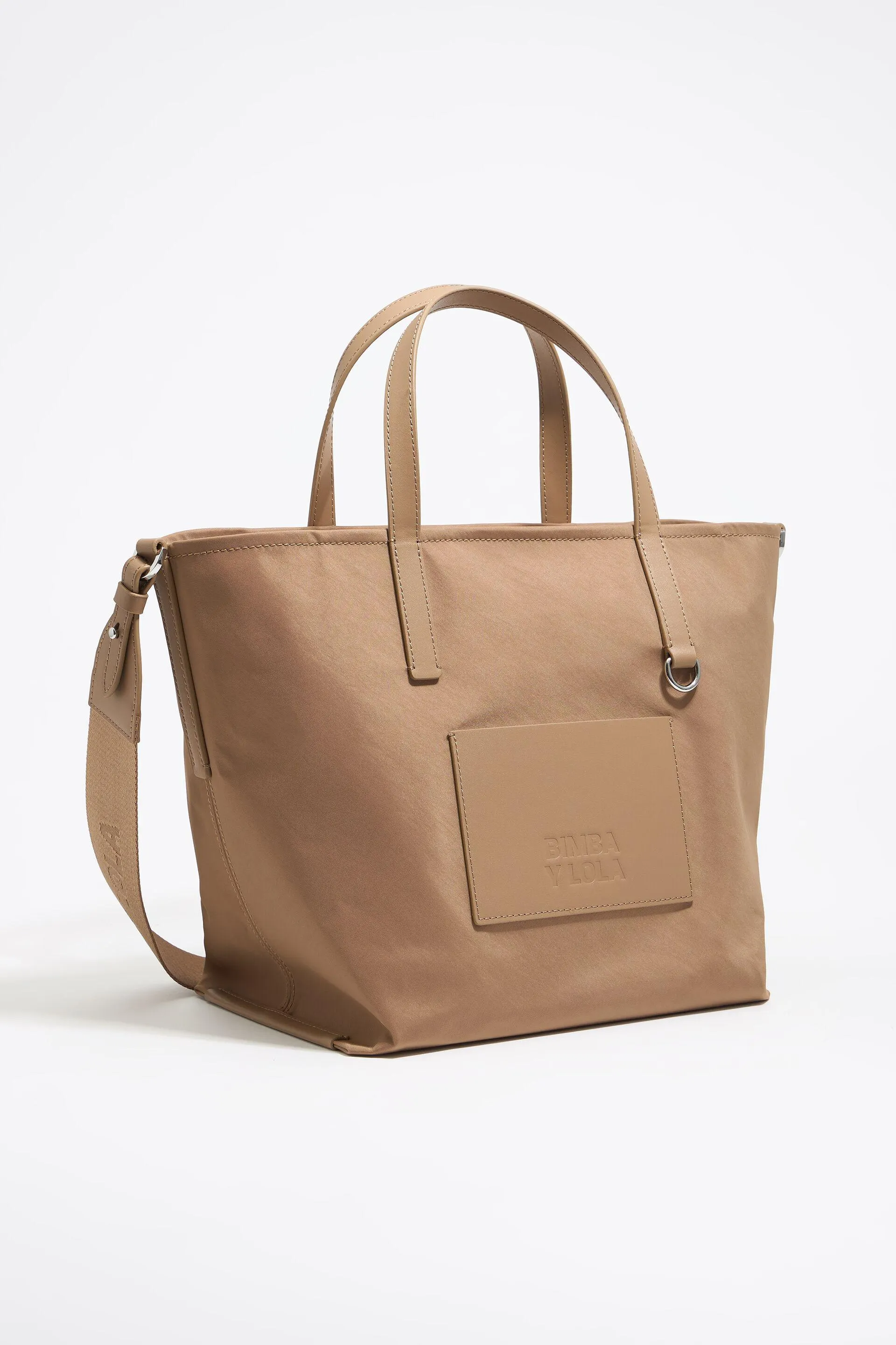 Bolso bandolera mediano nylon corteza