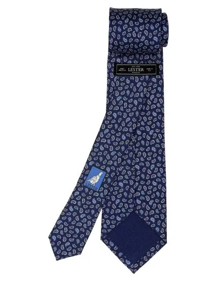 Corbata cashmeres pequeños Azul/azul