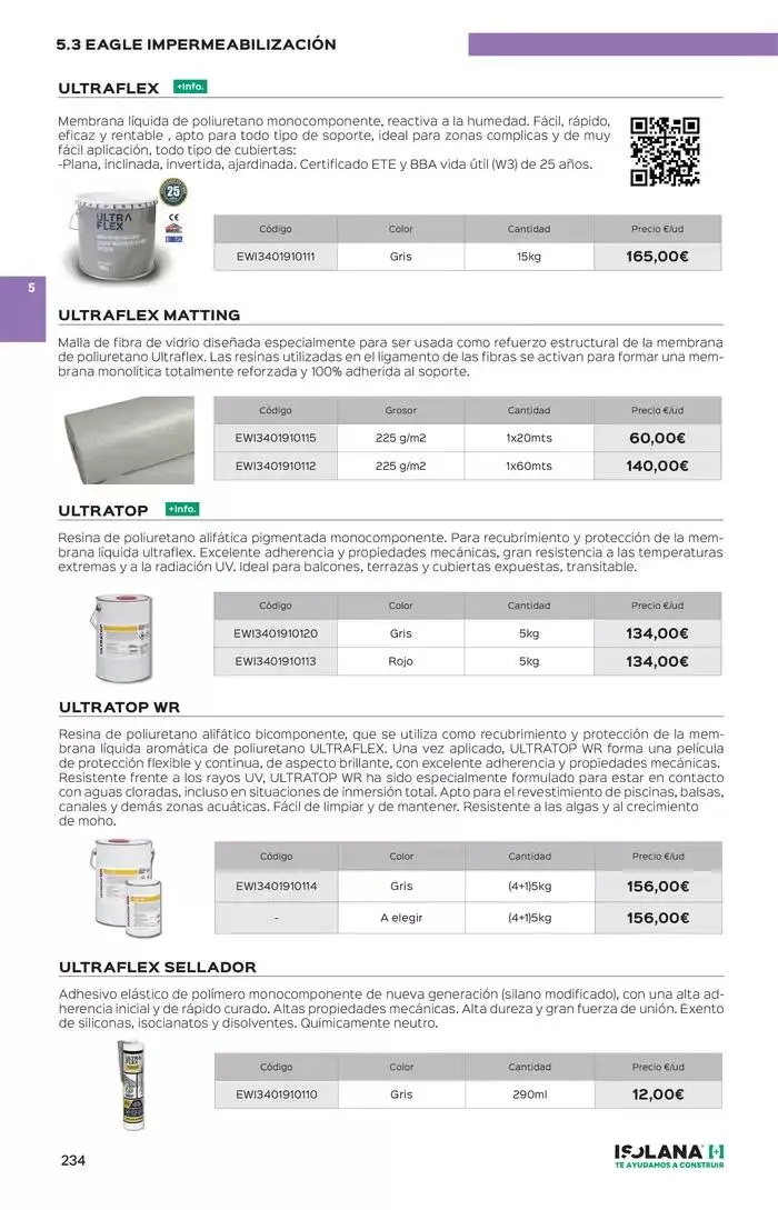 Catálogo de IMPERMEABILIZACIÓN – TARIFA ISOLANA 2025 2 de enero al 31 de marzo 2025 - Página 14